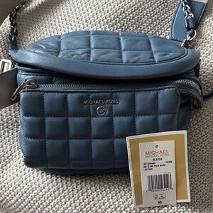 Michael Kors Slate Quilted Leather Crossbody Bag